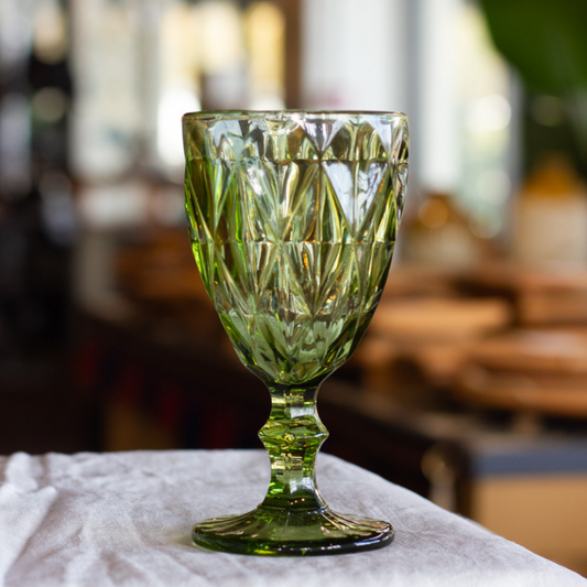 Colourful Wine Glass - Green